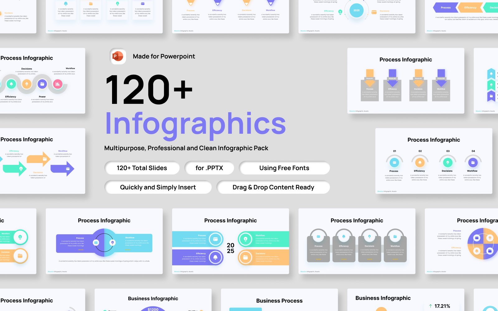 Big Infographic Assets PowerPoint Presentation Template PowerPoint Template-120+ Infographic Assets