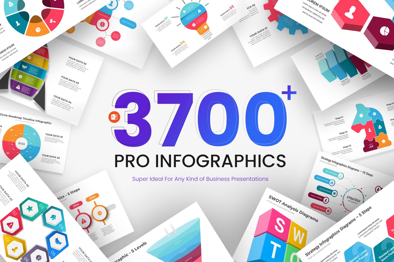 Complete Infographics PowerPoint Templates Bundle (3700 Slides Pack)