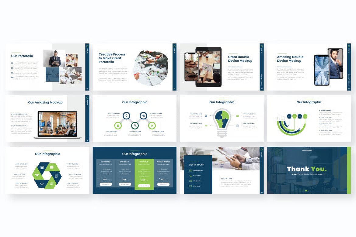 Six Buzz Business PowerPoint Template