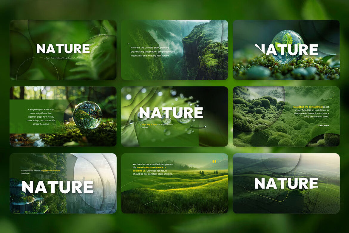 Green Parallax Slideshow Motion Animated Effect