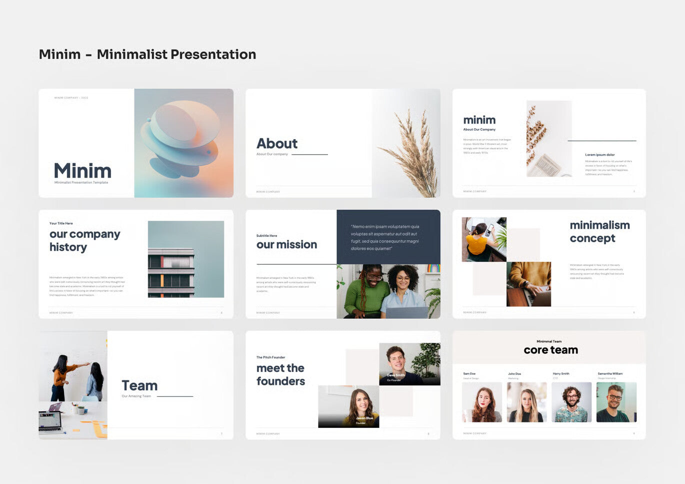 Minim - Minimalist PowerPoint Presentation