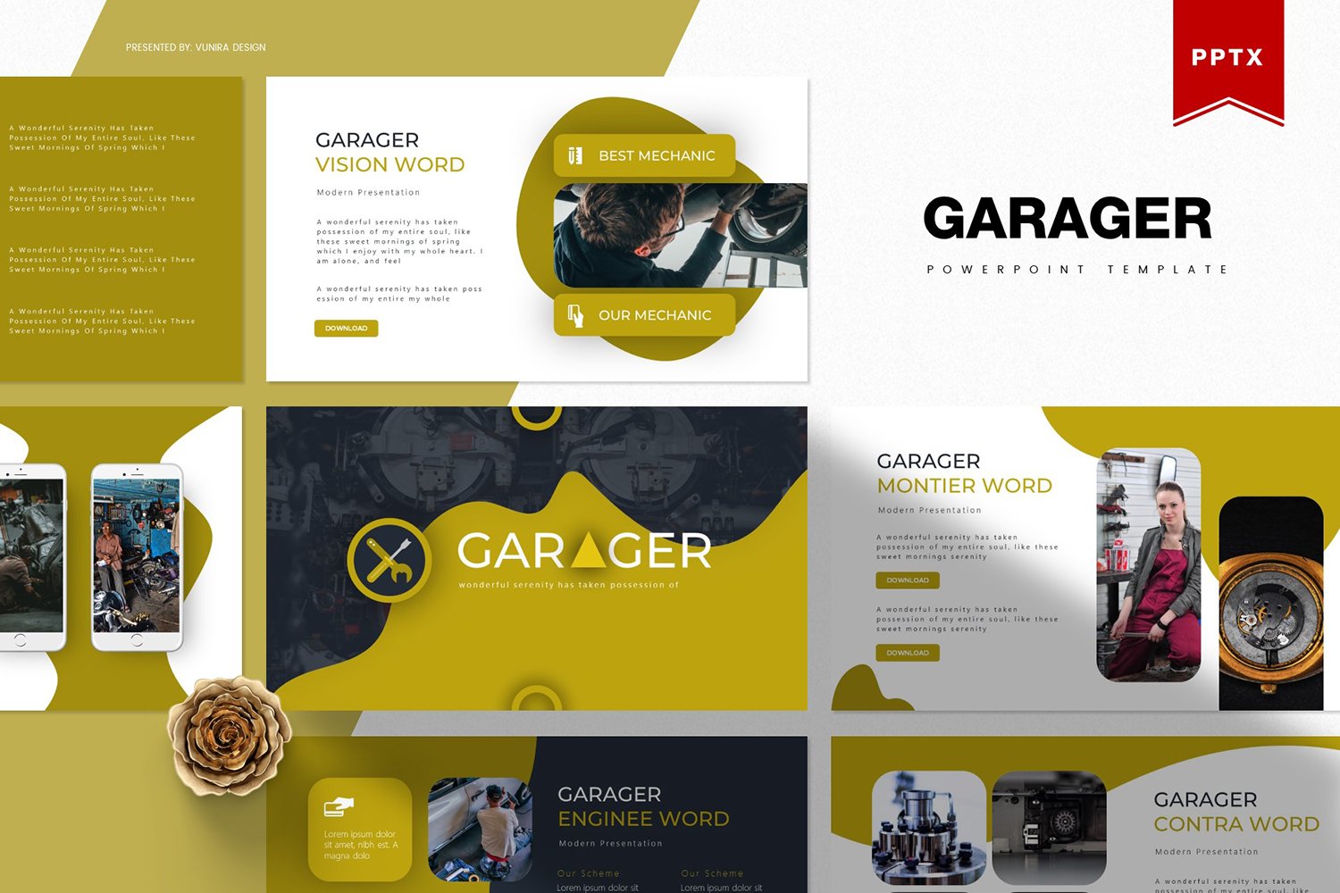 Garager | PowerPoint template PowerPoint Template