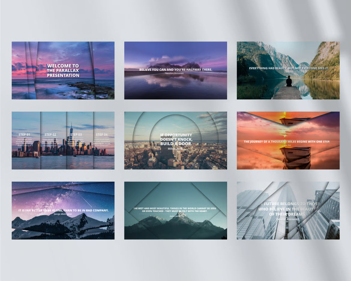Parallax Slideshow Animated Effects PowerPoint-27 Slides