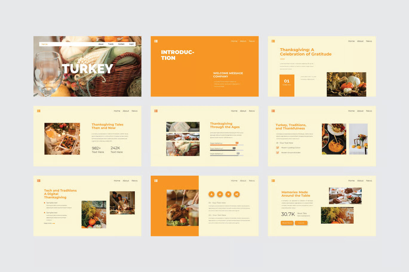 Thanksgiving Turkey Google Slide
