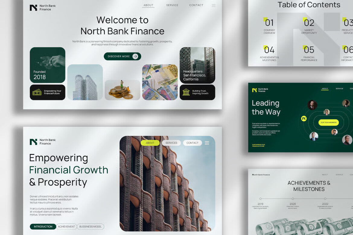 NorthBank Modern Fintech Powerpoint NF