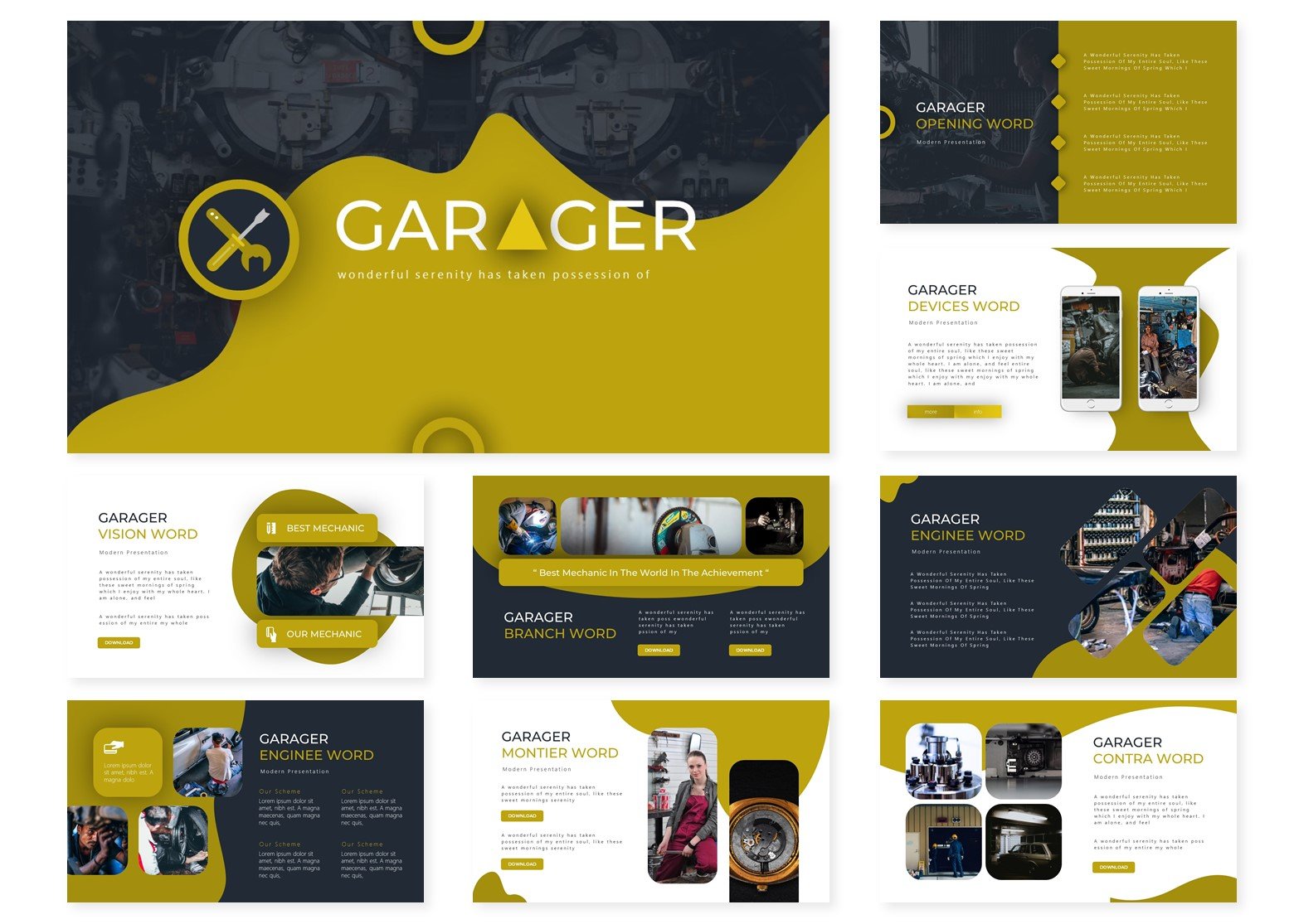 Garager | PowerPoint template PowerPoint Template