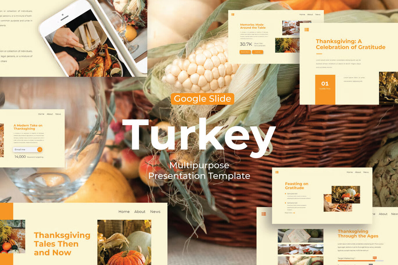 Thanksgiving Turkey Google Slide