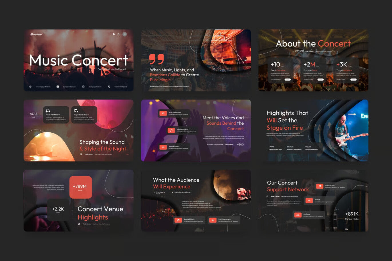 Parallax Effect Music Concert Animated Powerpoint