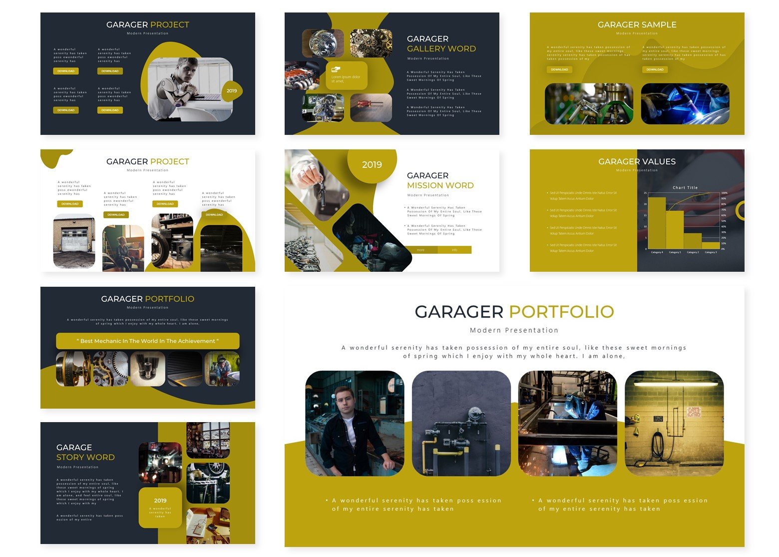 Garager | PowerPoint template PowerPoint Template
