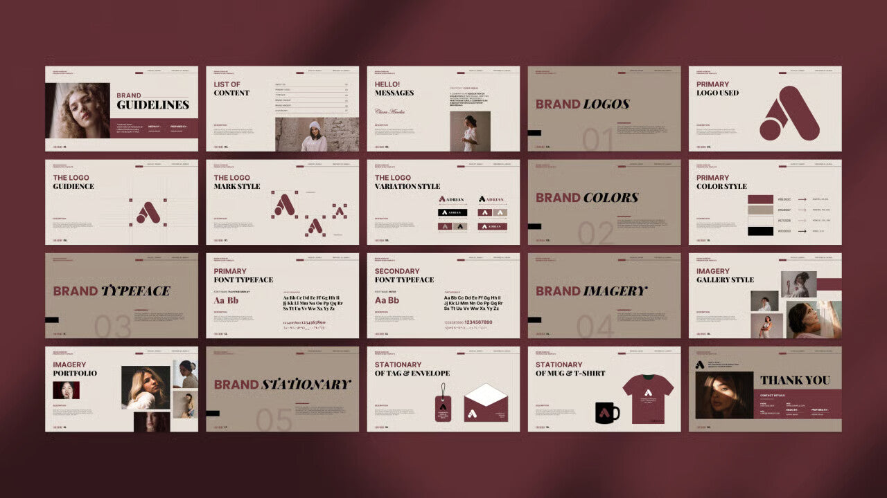 Adrian - Google Slide Brand Guideline Template