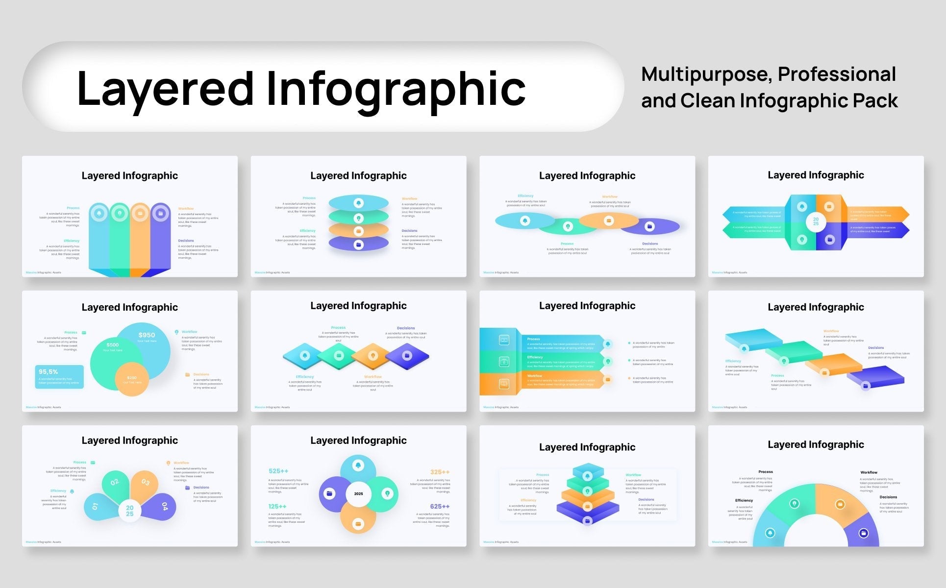 Big Infographic Assets PowerPoint Presentation Template PowerPoint Template-120+ Infographic Assets