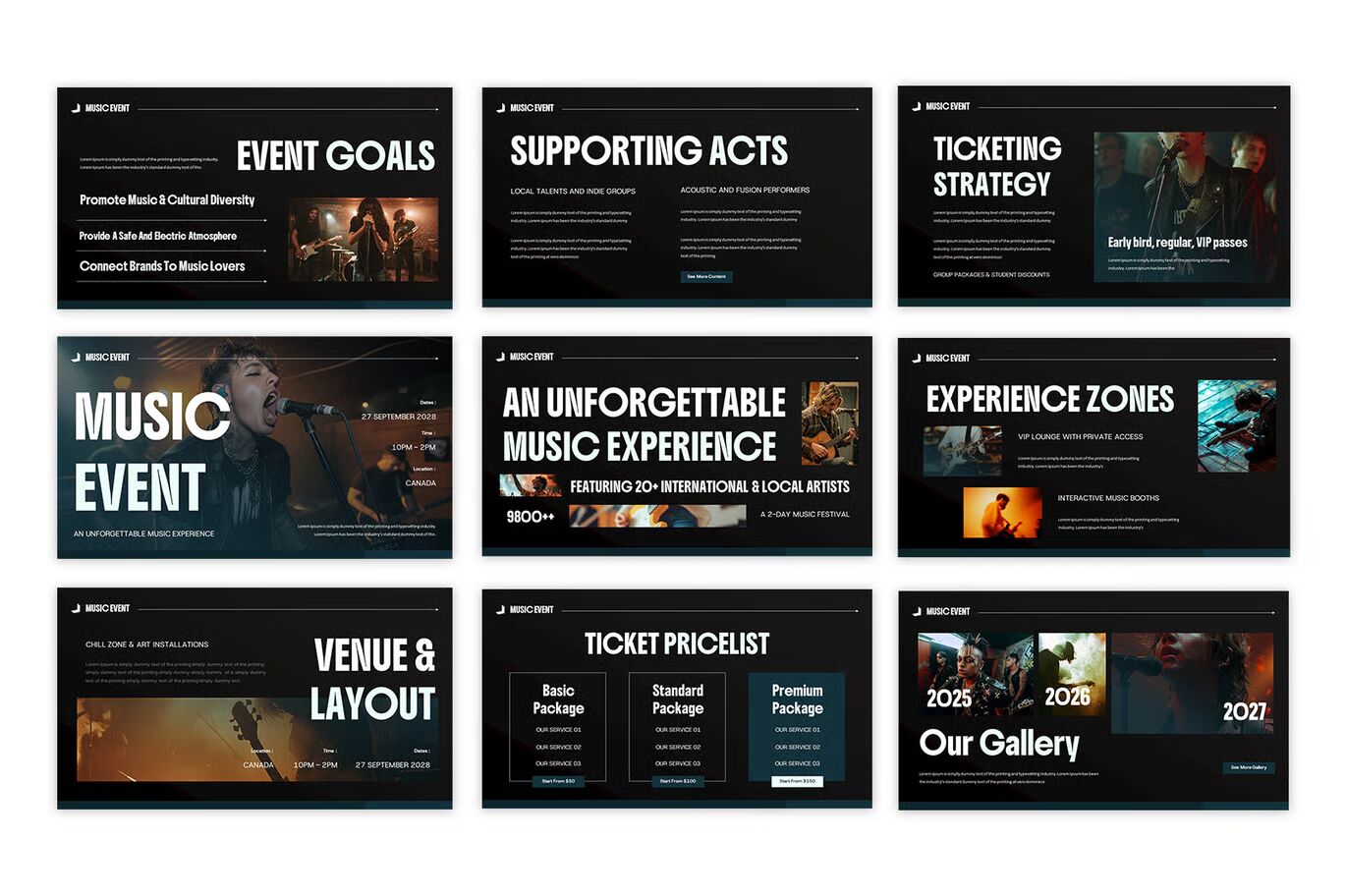 Music Event Google Slide Presentation