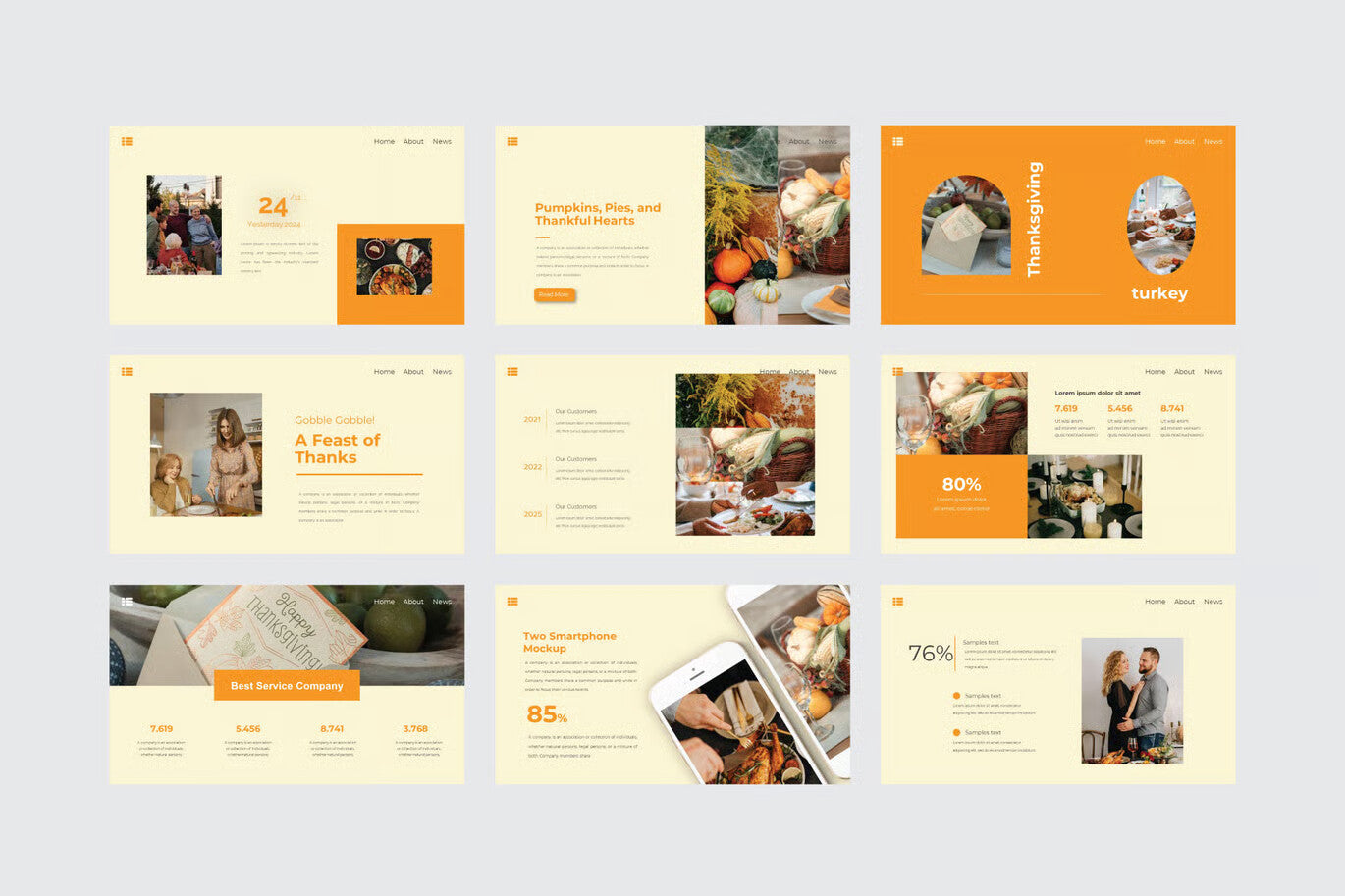 Thanksgiving Turkey Google Slide