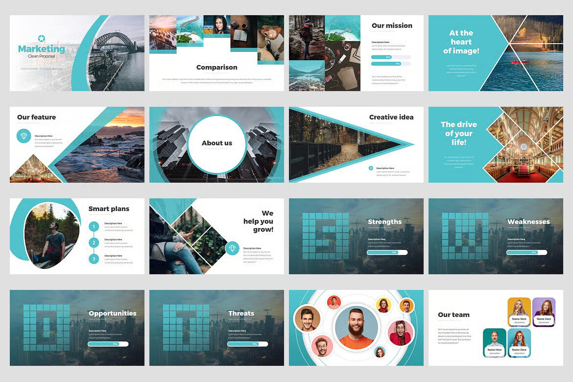 Marketing Clean Infographics Proposal