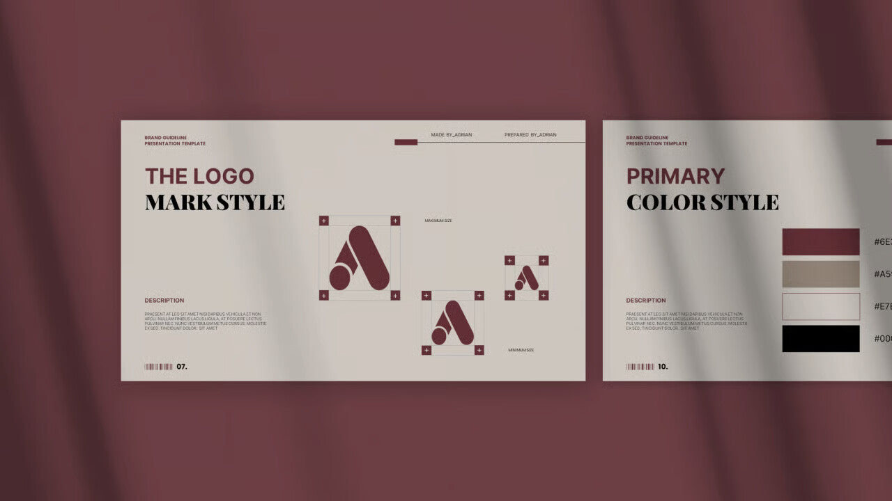 Adrian - Google Slide Brand Guideline Template