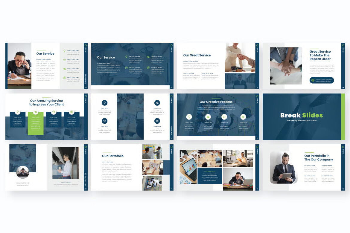 Six Buzz Business PowerPoint Template