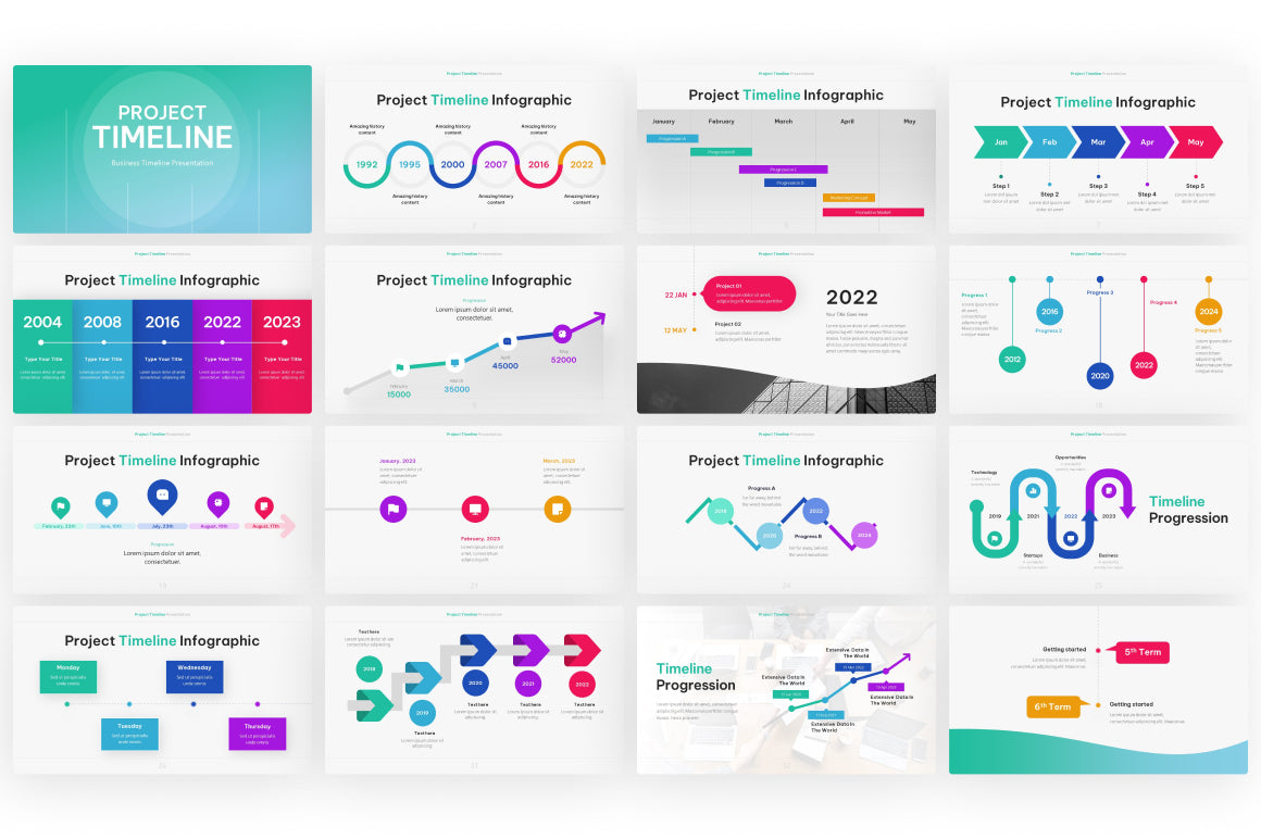 Project Timeline Business Google Slides Template [35 Slides]