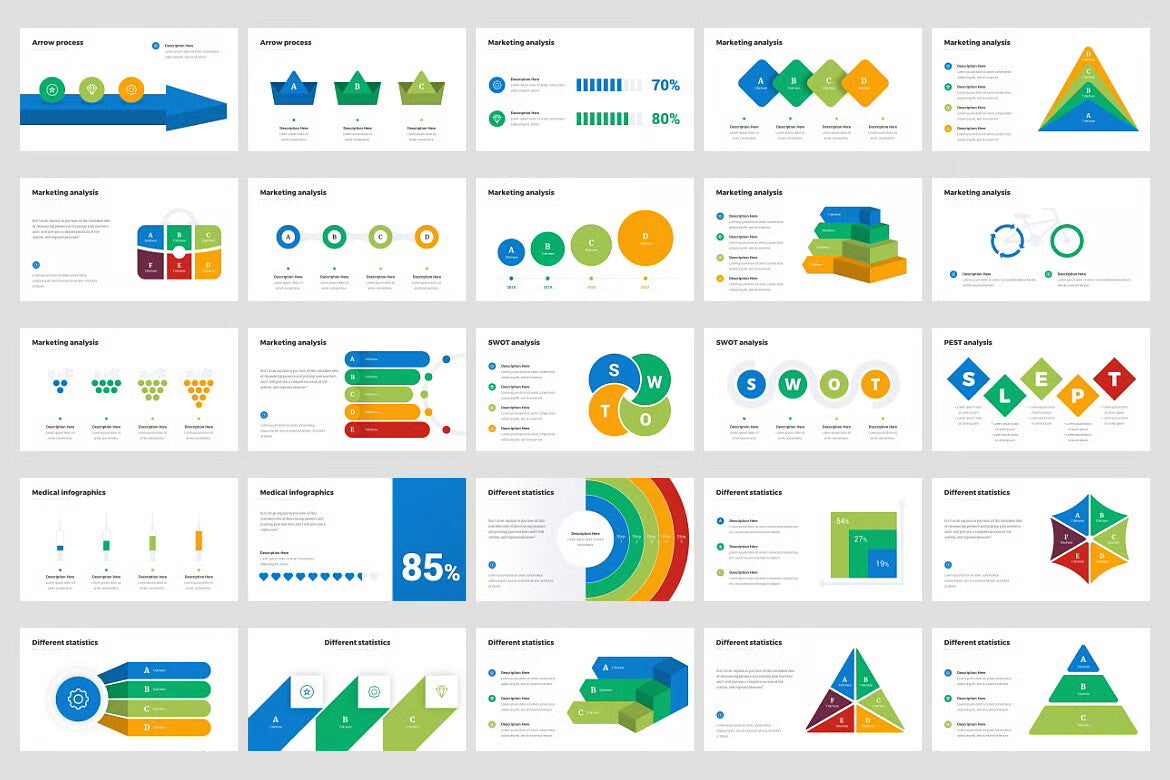 Infographics Creative Pack PowerPoint