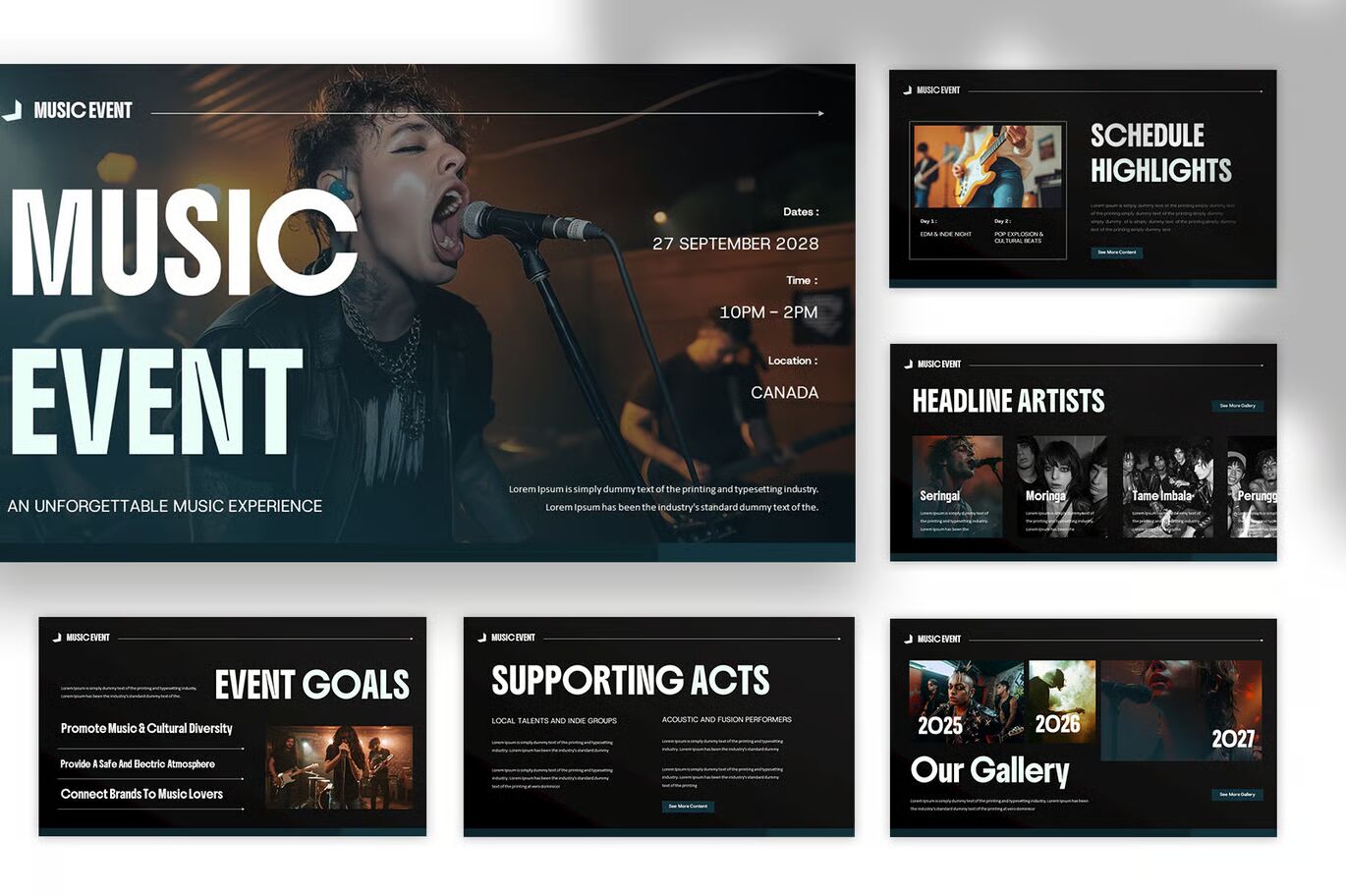 Music Event Google Slide Presentation