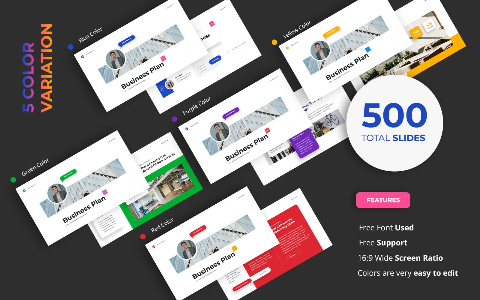 Business Plan - Professional Business PowerPoint PowerPoint Template [500 Total Slides]