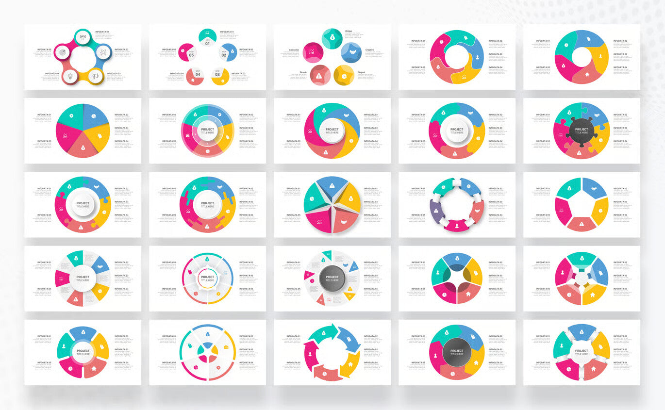 5 Steps Cycle Infographics PowerPoint Template