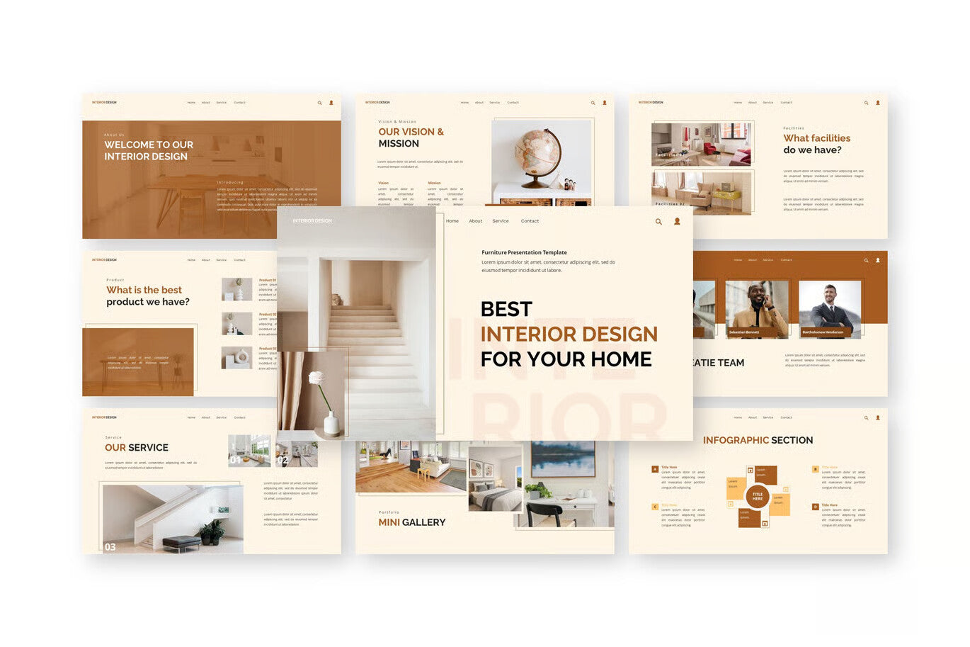Interior Design - Furniture Google Slide Templates