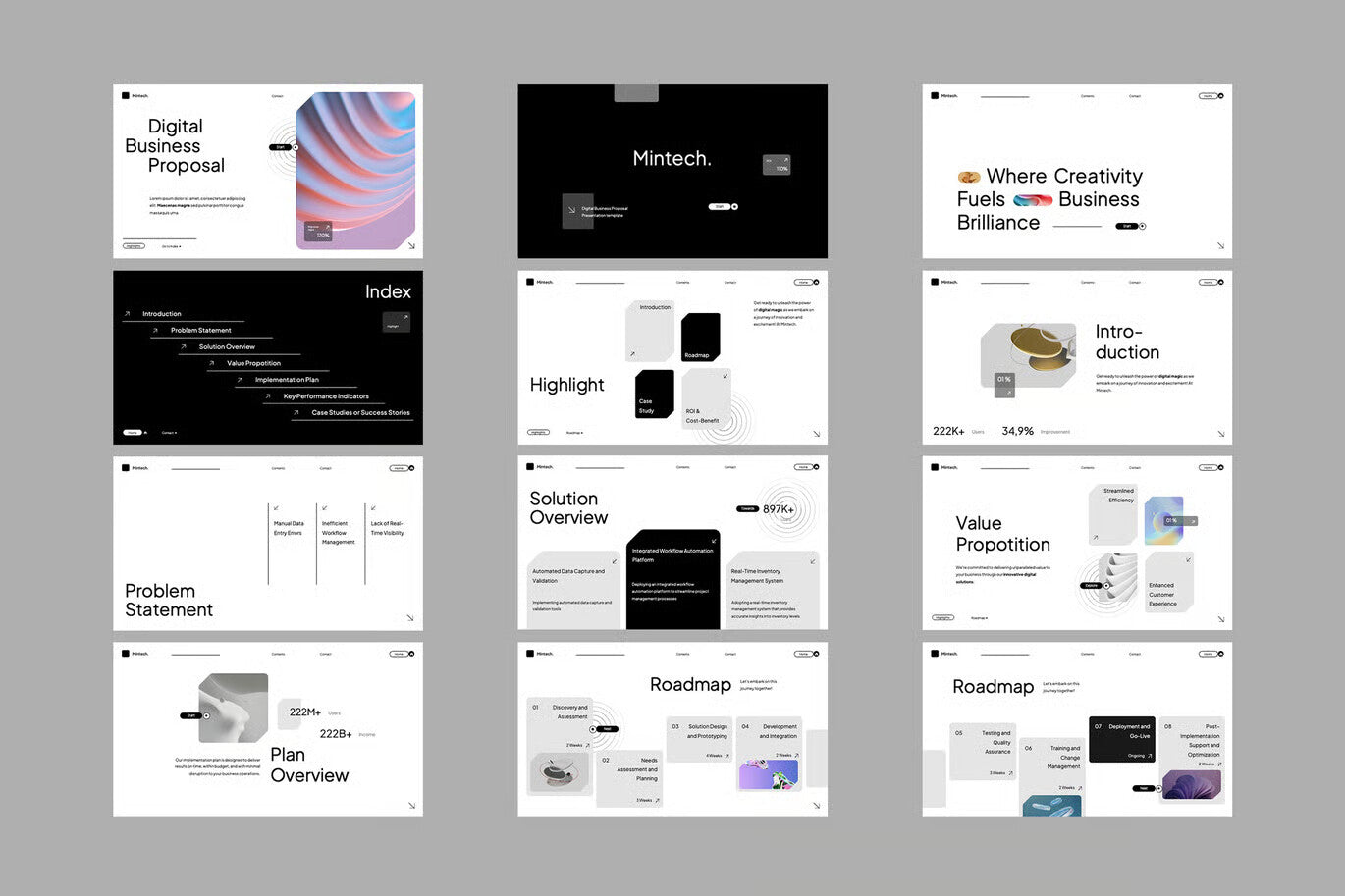 Interactive Morph Animated Digital Business PPT