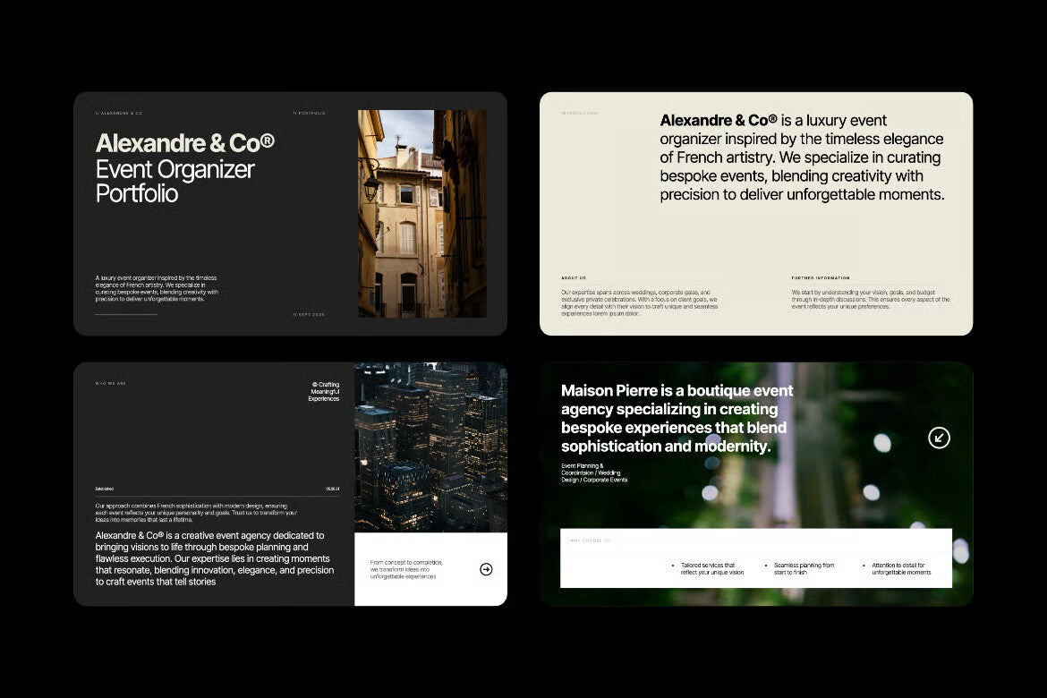 Alexandre Minimalist Portfolio Powerpoint