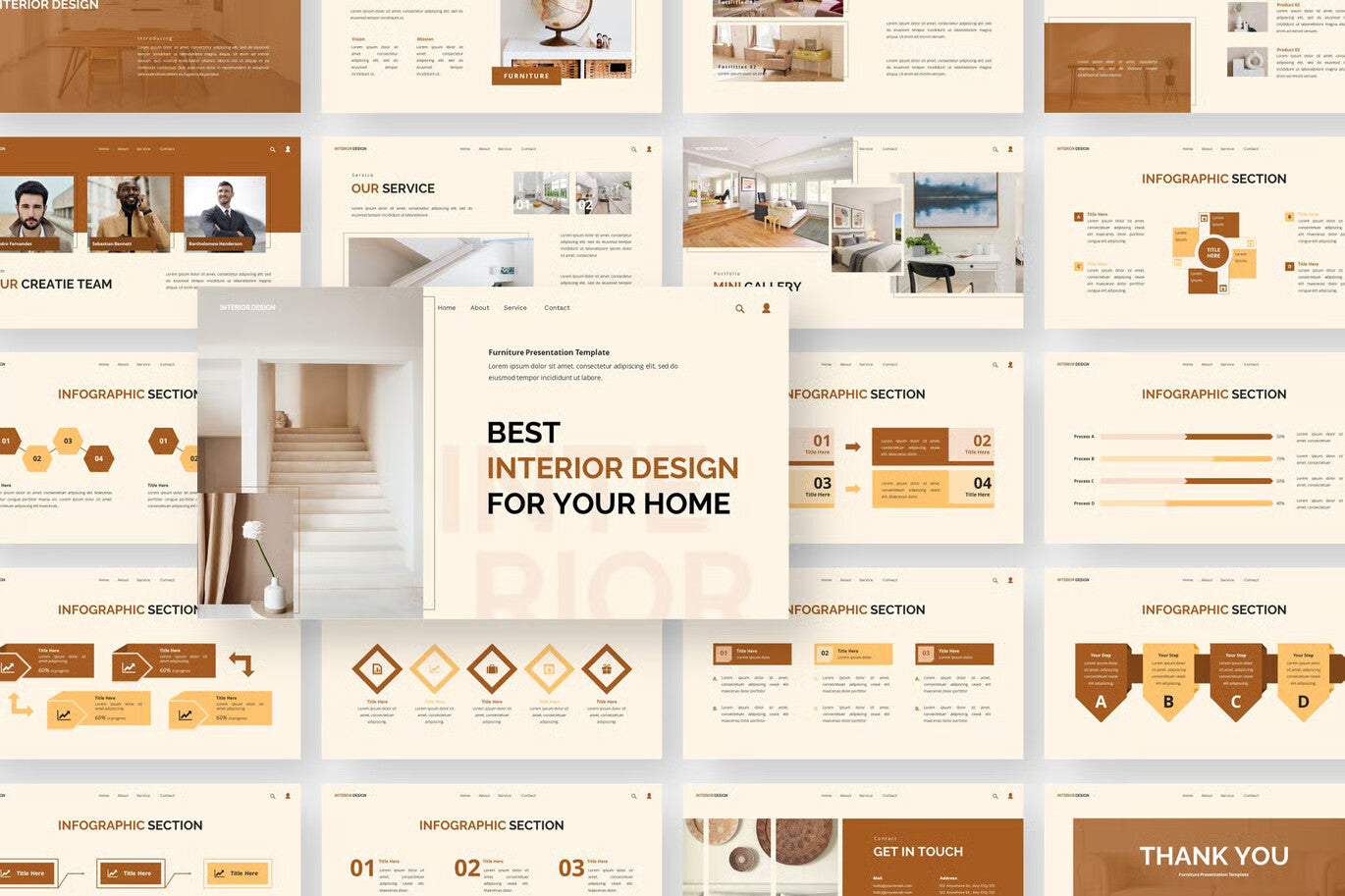 Interior Design - Furniture Google Slide Templates