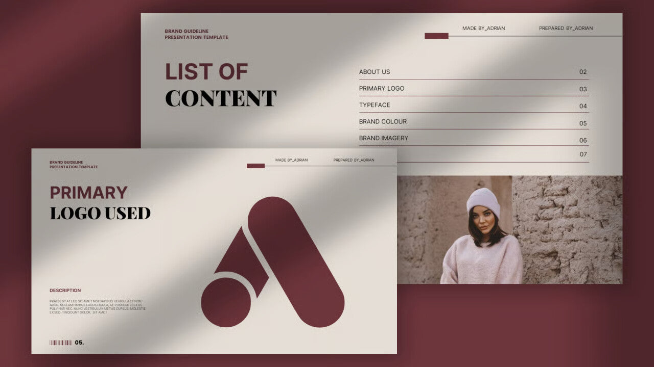 Adrian - Google Slide Brand Guideline Template