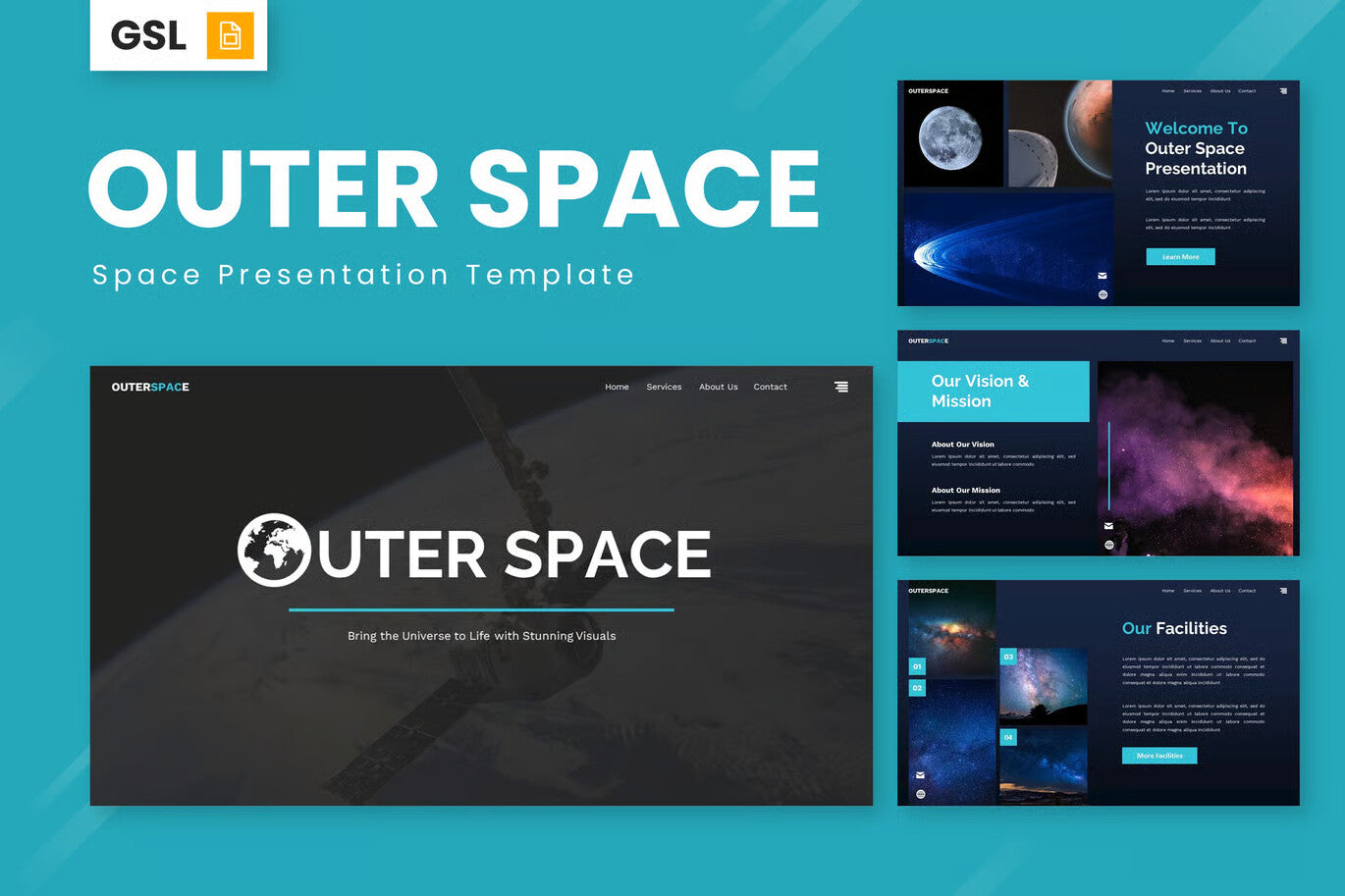 Outer Space - Space Google Slide Templates