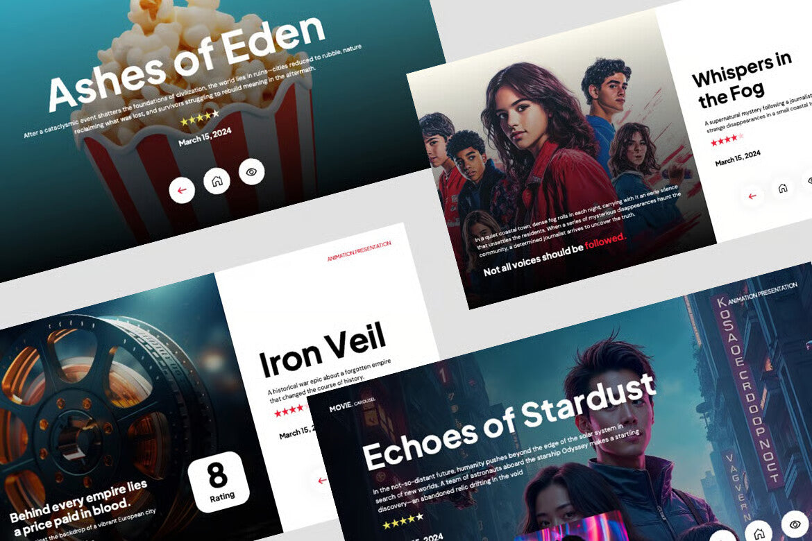 Modern Moving Carousel Animation Effect Powerpoint
