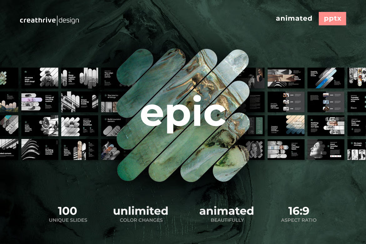 Epic Animated PowerPoint Template-100 Slides