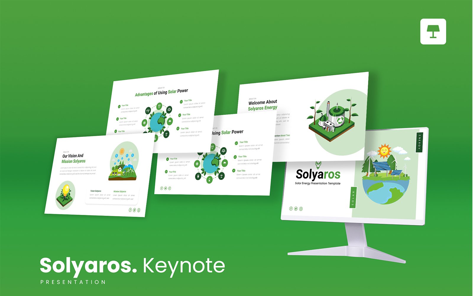 Solyaros - Solar Energy Keynote Template [40 Slides]